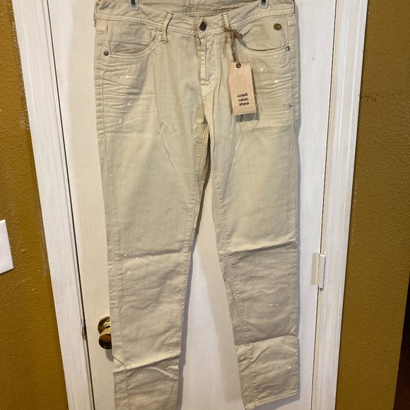 Coast Weber & Ahaus women's size 29 splatter paint aged look distressed trouser - Picture 1 of 8